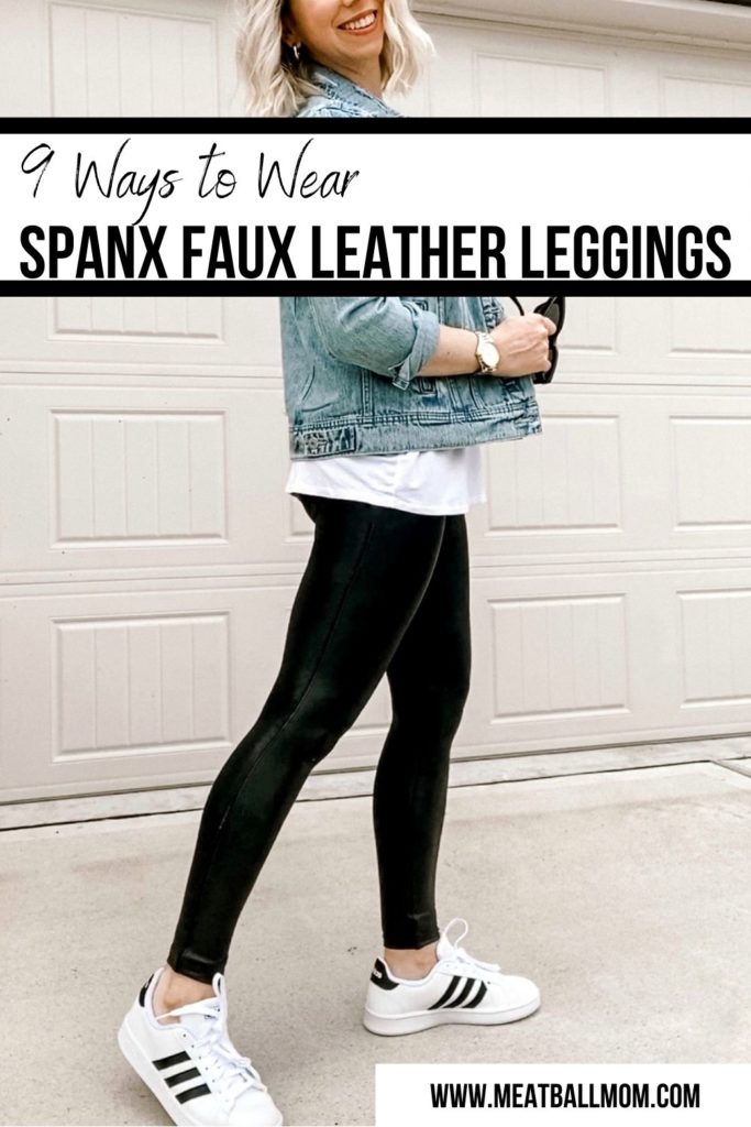 EASY!! How to style FAUX LEATHER LEGGINGS  Fall Faux Leather Leggings  Outfit Ideas + Try On 