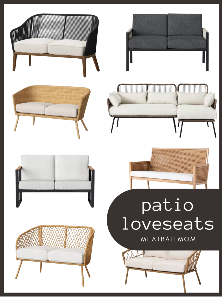 patio-furniture-loveseats-collage