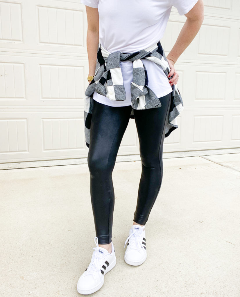 plaid-flannel-tied-around-the-waist-with-spanx-leggings-and-sneakers