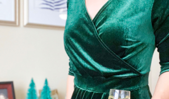 green-velvet-christmas-party-dress